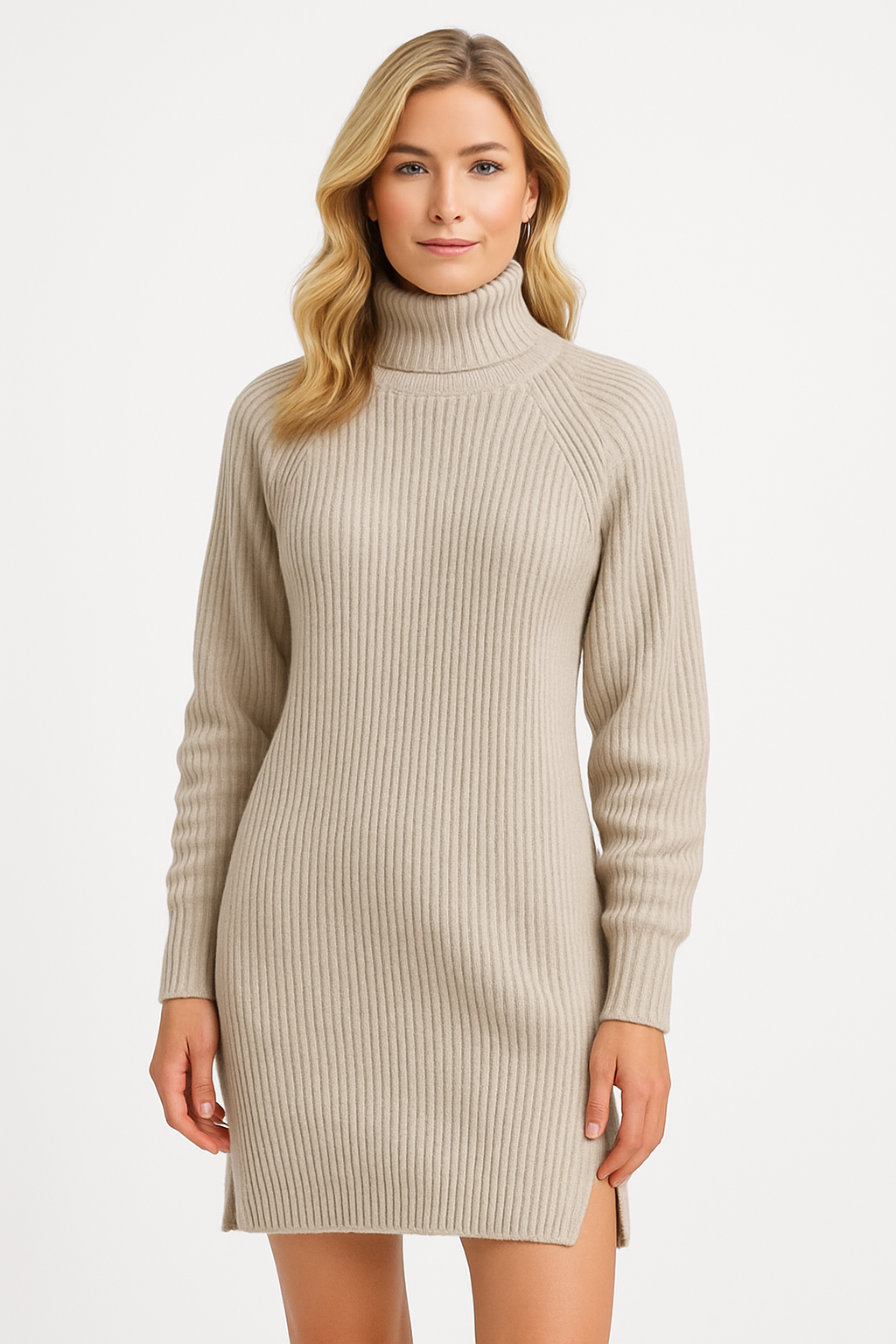 Elin | Lång stickad polotröja i tidlös stil