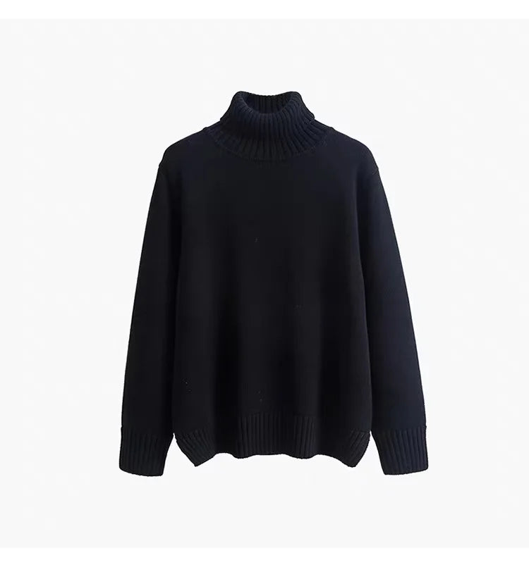 Tidlös Polotröja i Finstickad Ullmix