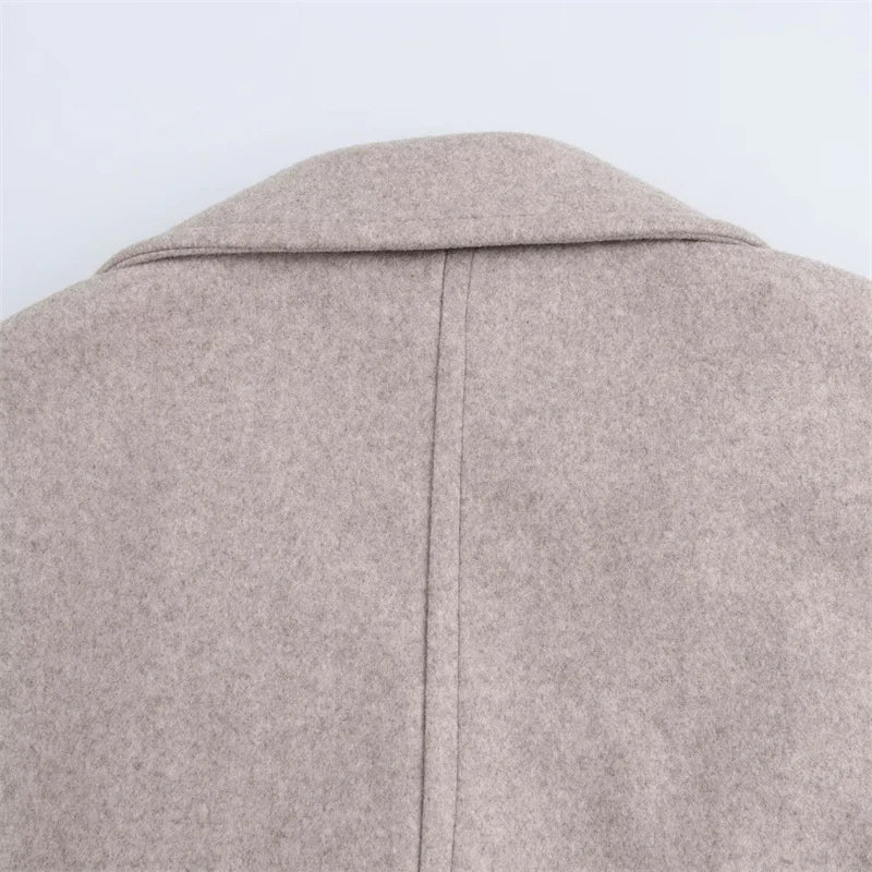 Lång Damkappa – Elegant Oversized Trenchcoat med Revers