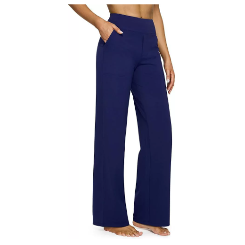 Damers Comfort Fit Yogabyxor med Fickor – Stilfulla & Praktiska