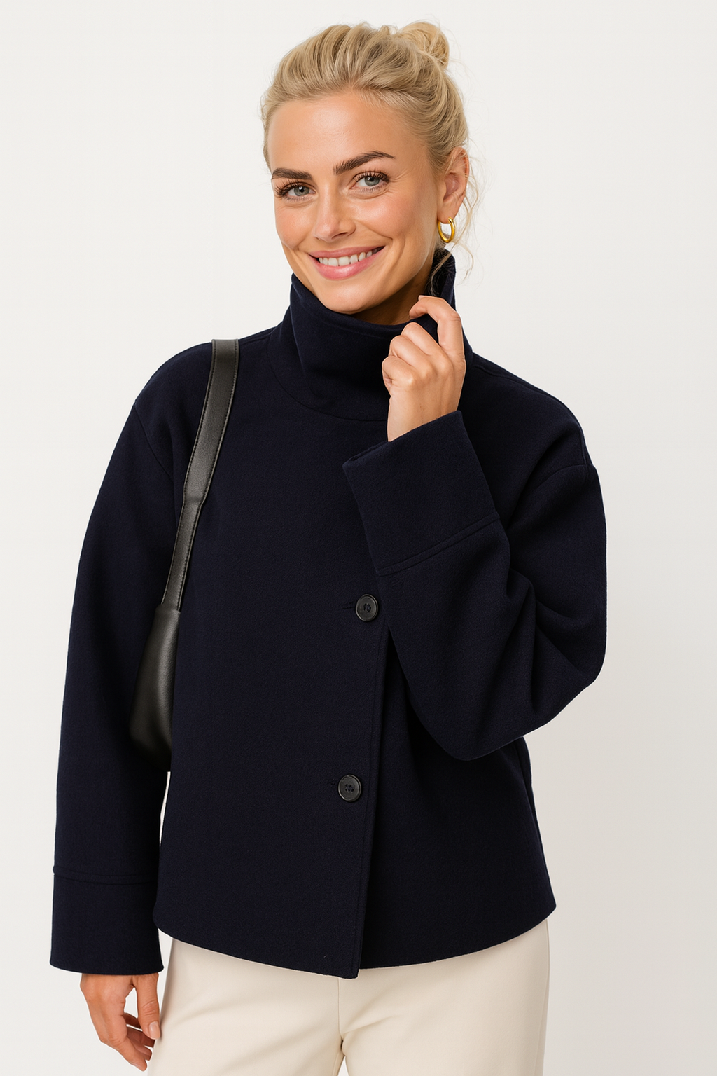 Elegant Damjacka – Stilfull Kort Double-Breasted Jacka