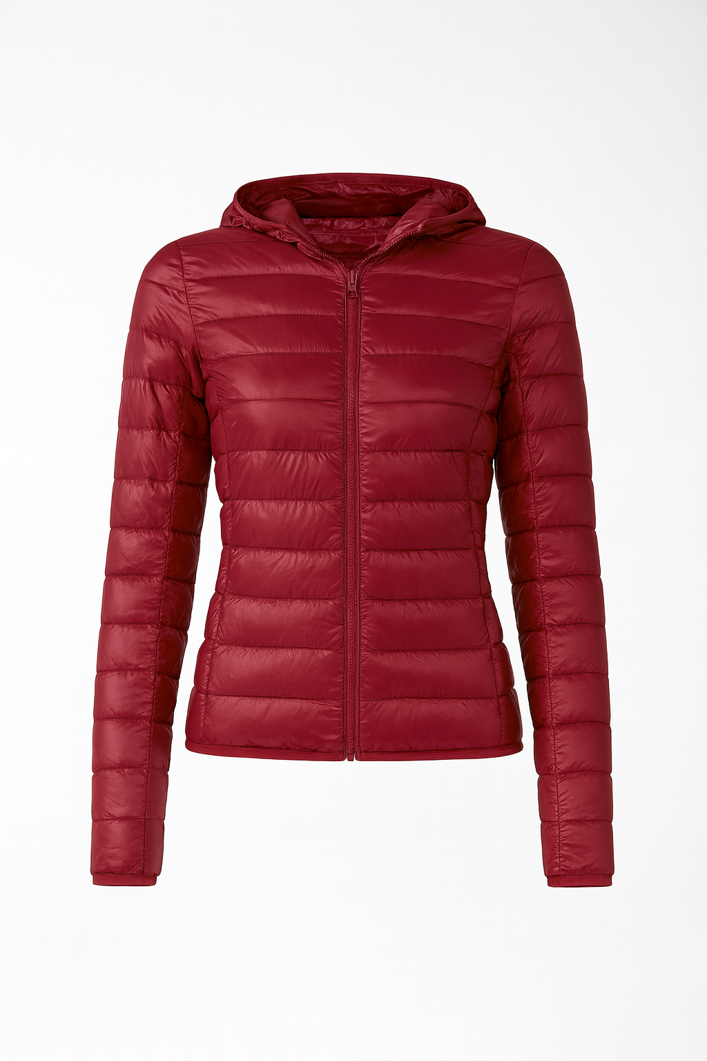 Lättvikts Damjacka – Vadderad Jacka med Huva